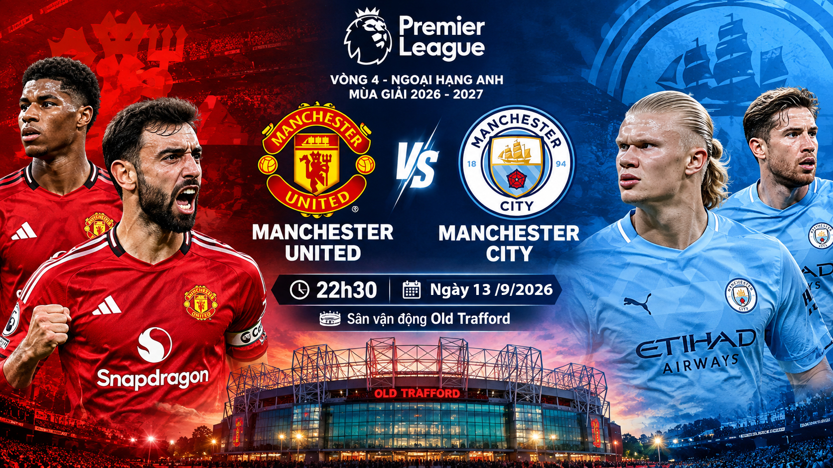 Nhận định MU vs Man City 22h30 ngày 13/9/2026: Sức nóng Old Trafford | OK9 1 Nhận định MU vs Man City 22h30 ngày 13/9/2026: Sức nóng Old Trafford | OK9